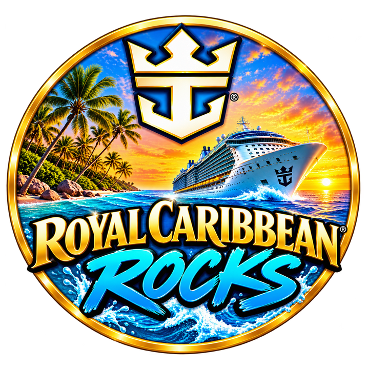 Royal Caribbean Rocks tropical cruise emblem